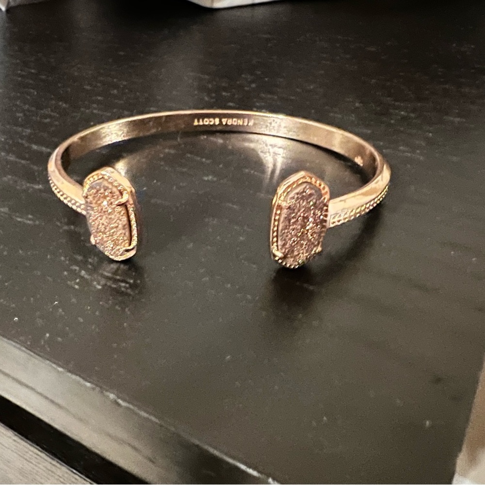 Kendra Scott Elton Rose Gold Cuff Bracelet Drusy